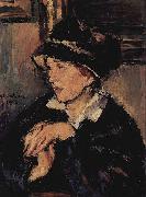 Anton Faistauer Portrat einer Dame mit dunklem Hut USA oil painting artist
